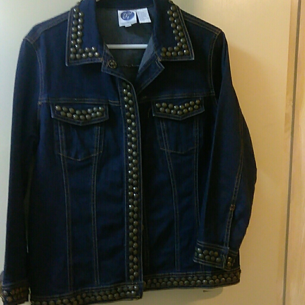 Studded jeans jacket